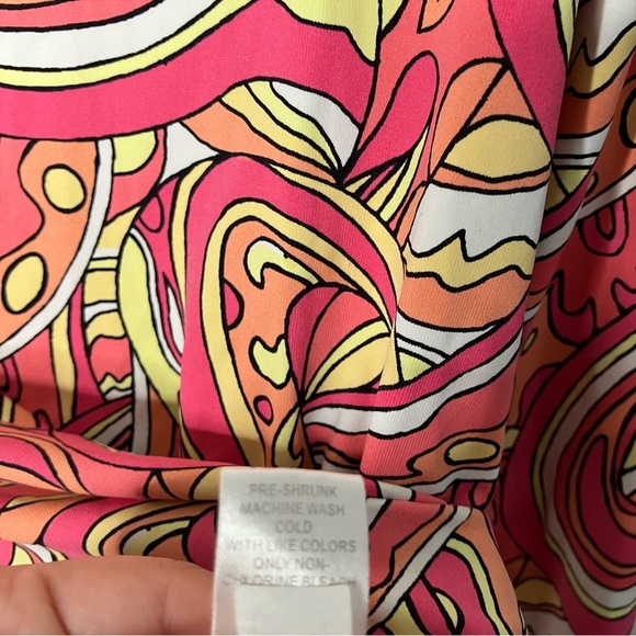 Lulu B Top Small Multicolor Print V-neck 3/4 Sleeve Spring Casual UPF Shirt - Picture 6 of 7